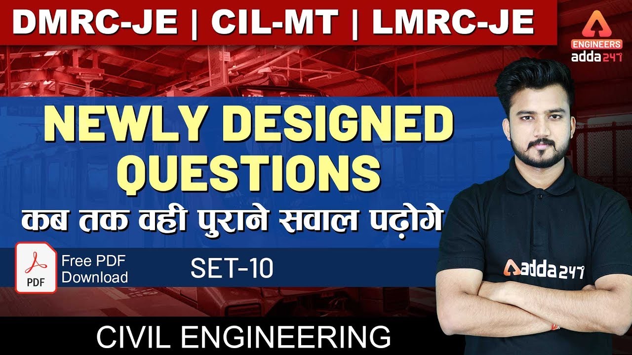 DMRC Recruitment 2019 | Civil Engineering | Previous Years Paper (Set 10)