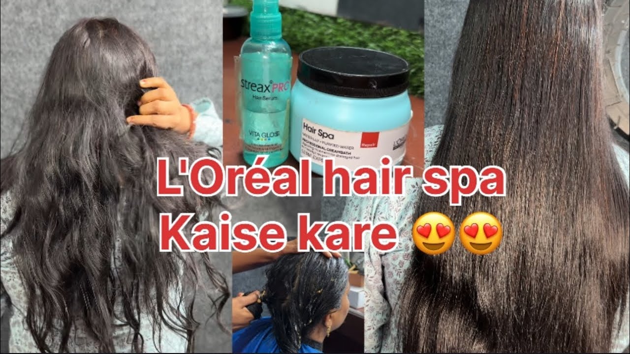 L'Oréal hair spa kaise kare full tutorial in Hindi ll spa ke kya fayde hote hai 😍😍