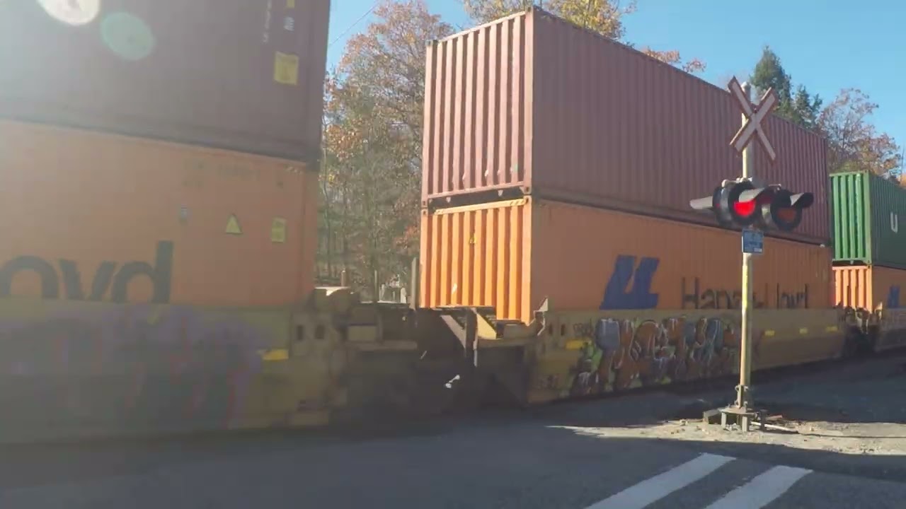 SouthBound CPKC intermodal at Blackstone Crane Lake Road
