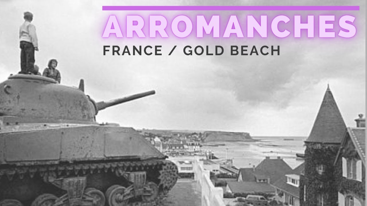 【HD】Walk in Arromanches where D-Day took place