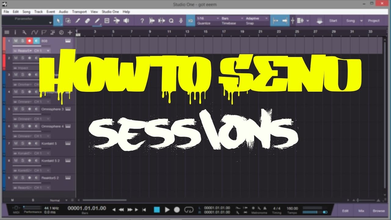 Как отправлять сессии | Presonus Studio One | Collab