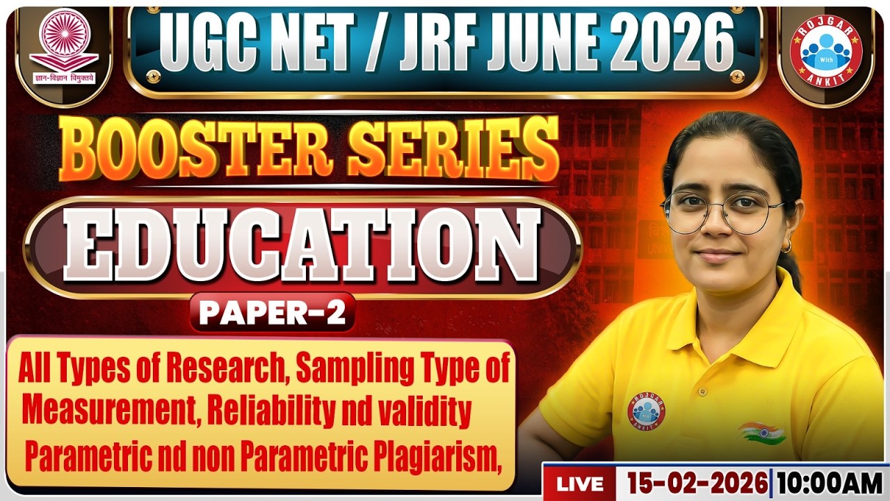 UGC NET JRF Education 2026 | All Types of Research | NET/JRF Education Booster Class