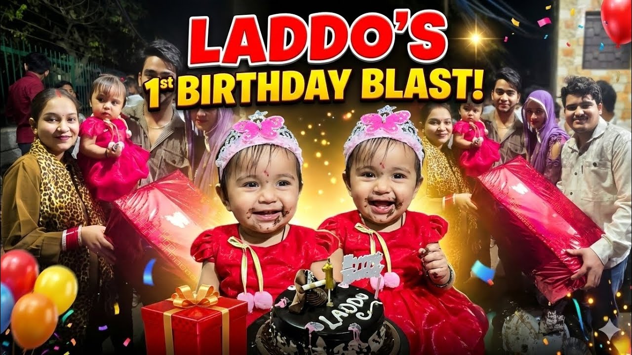 Laado's first birthday celebration🥳🫶❤️