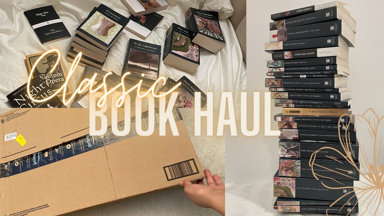 تعالوا نفتح اكبر طلبيه كتب مع بعض 📜📦 | 25 Classic Book HAUL