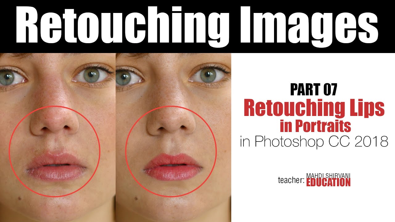 روتوش لب ها در فتوشاپ | Retouching Lips in Photoshop!