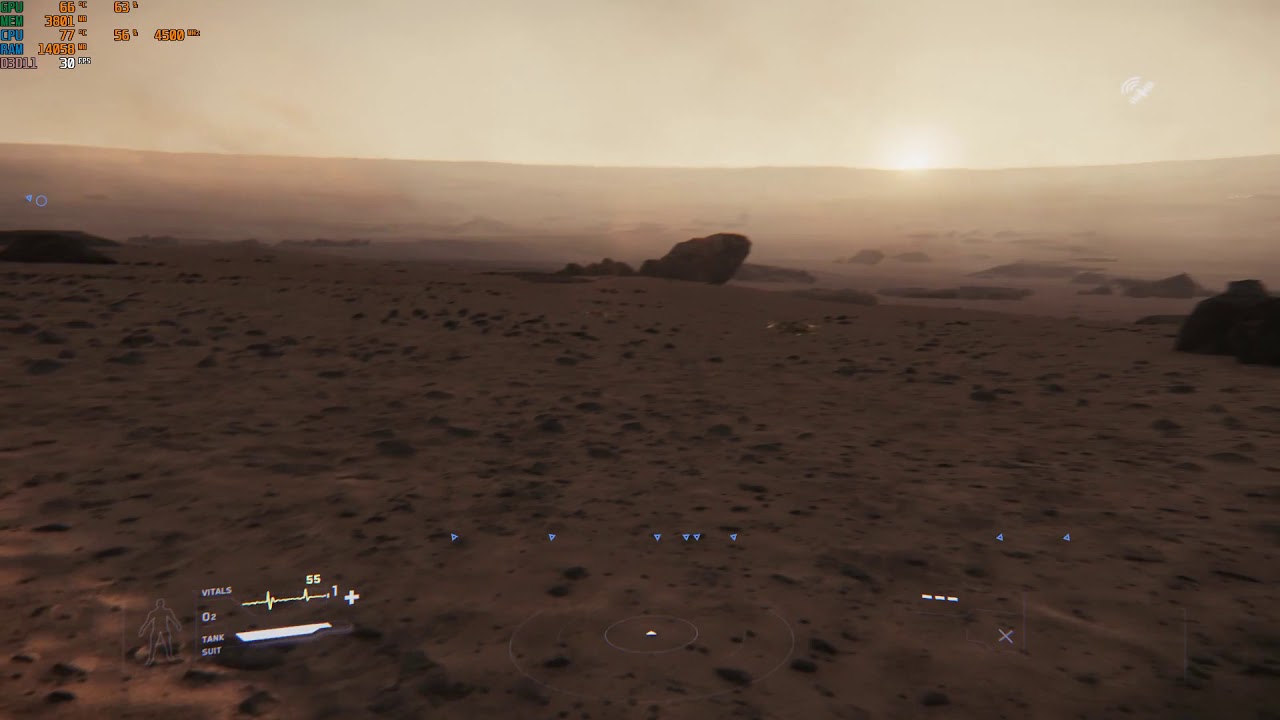 Moving Shadow Cast by Crater Lip on Daymar