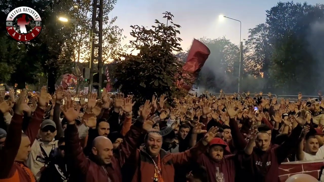 💥 Un strigăt din vechea Troie 🔥 Corteo de foc 💥 19.10.2025 Rapid &icirc;n deplasare prin capitală!