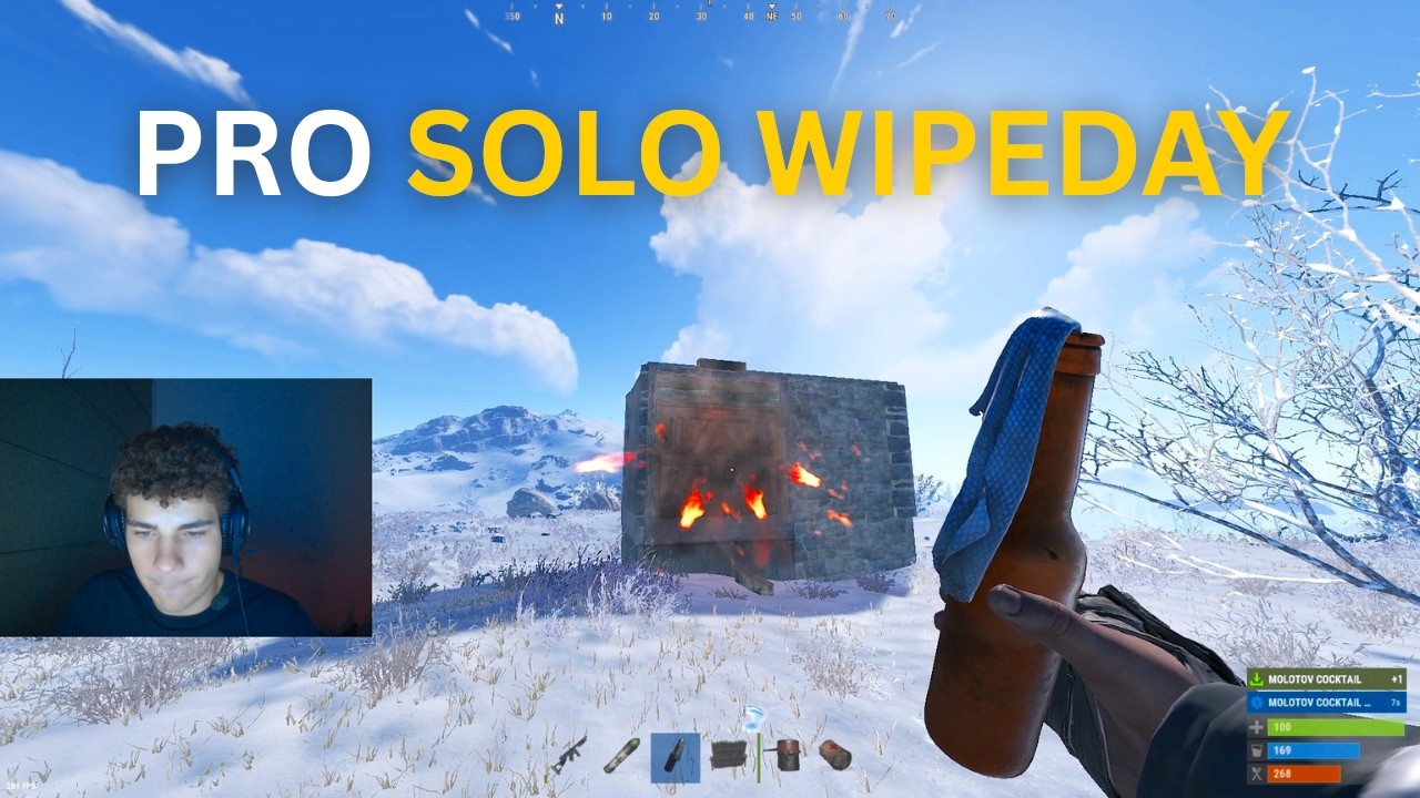 Как я играю соло в день вайпа на самом сложном сервере Rust...
