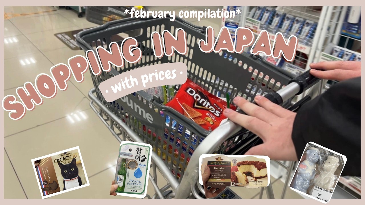 a MONTH of shopping in japan 🇯🇵 groceries, 100 yen stores *w/ prices* | february 2026