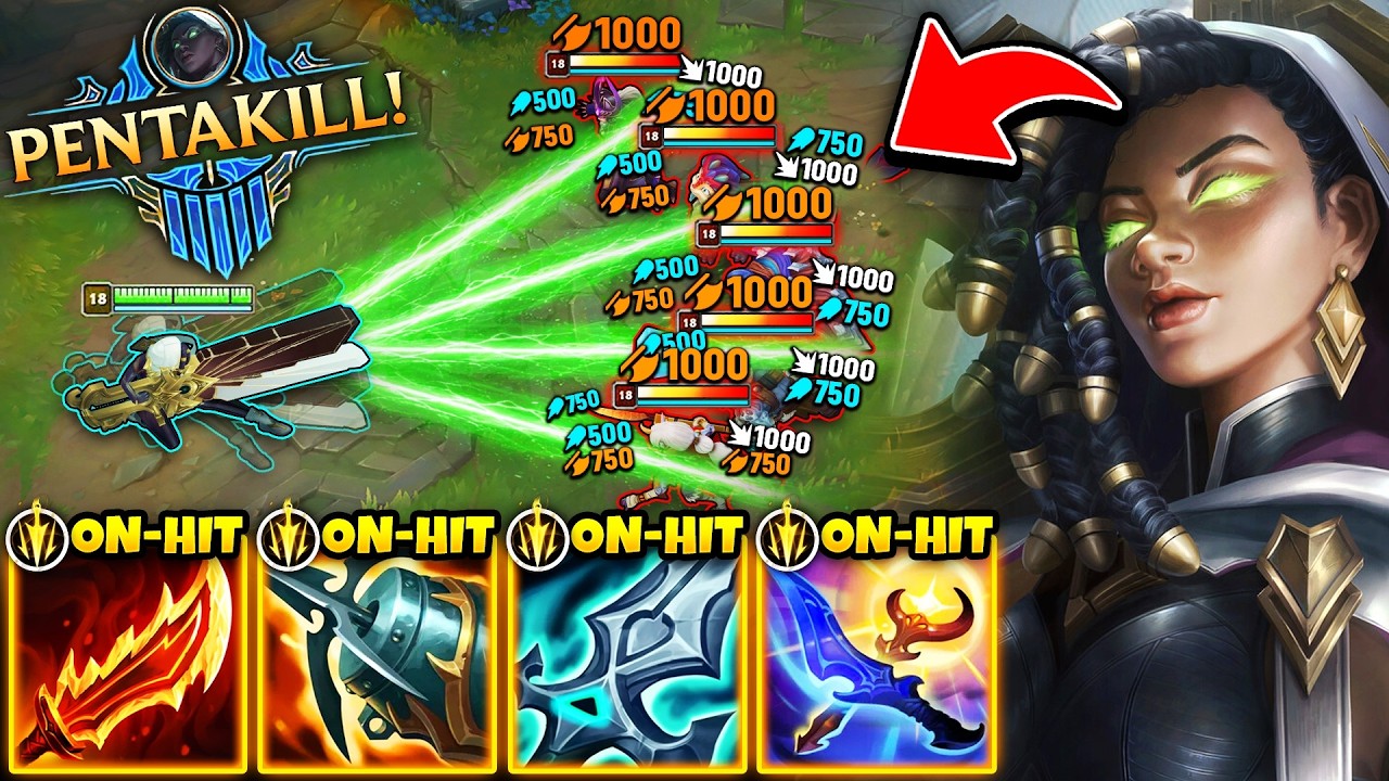 When Senna stacks 6 On-Hit items her sniper becomes a Machine Gun (PENTAKILL)
