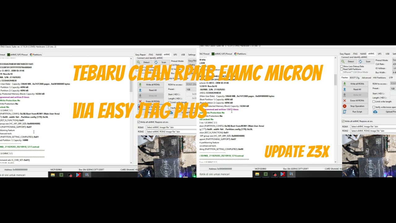 clean rpmb ic emmc micron via easy jtag plus z3x team | Micron eMMC RPMB Clean/Counter 0