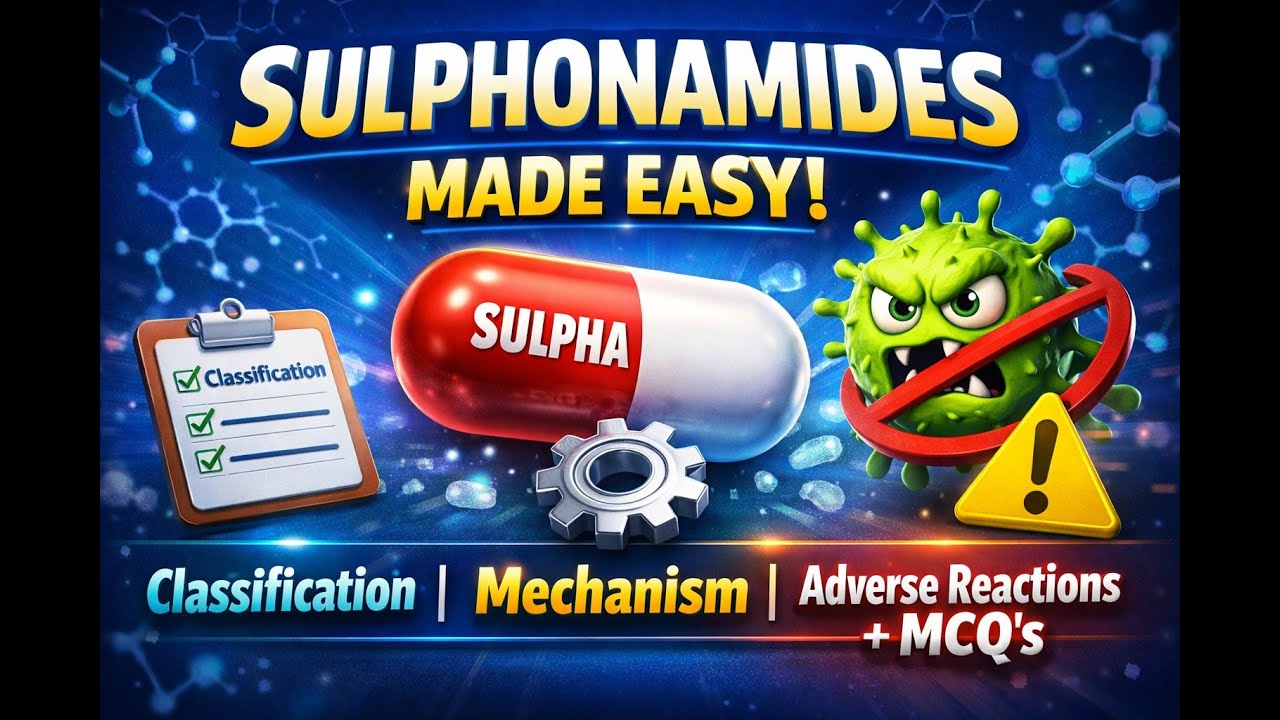 Sulphonamides Made Easy 💊 | Classification, MOA & Adverse Effects
