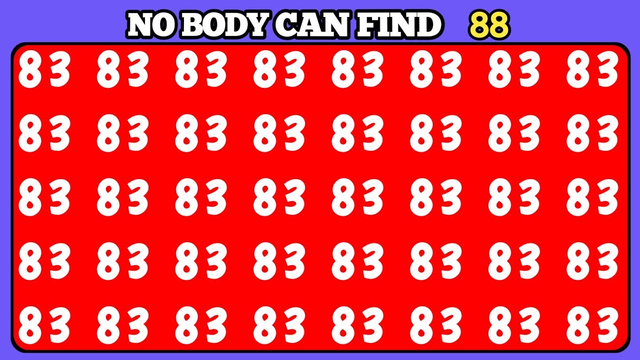 Find THE ODD NUMBERS AND LETTER : AN OBSERVATION TEST