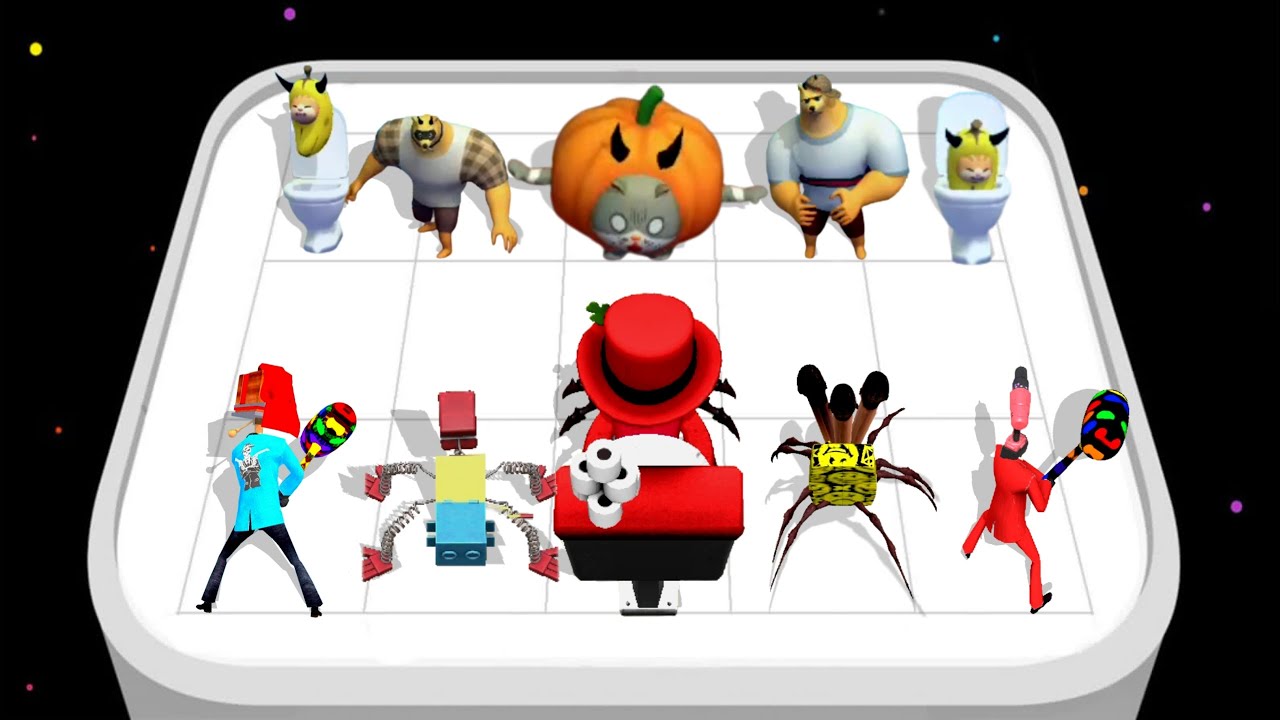 MERGE BAMBAM MONSTER SKIBIDI TOILET VS EPIC BANANA RUN MERGE MASTER 100LEVELS+ GAMEPLAY MAX LEVELS