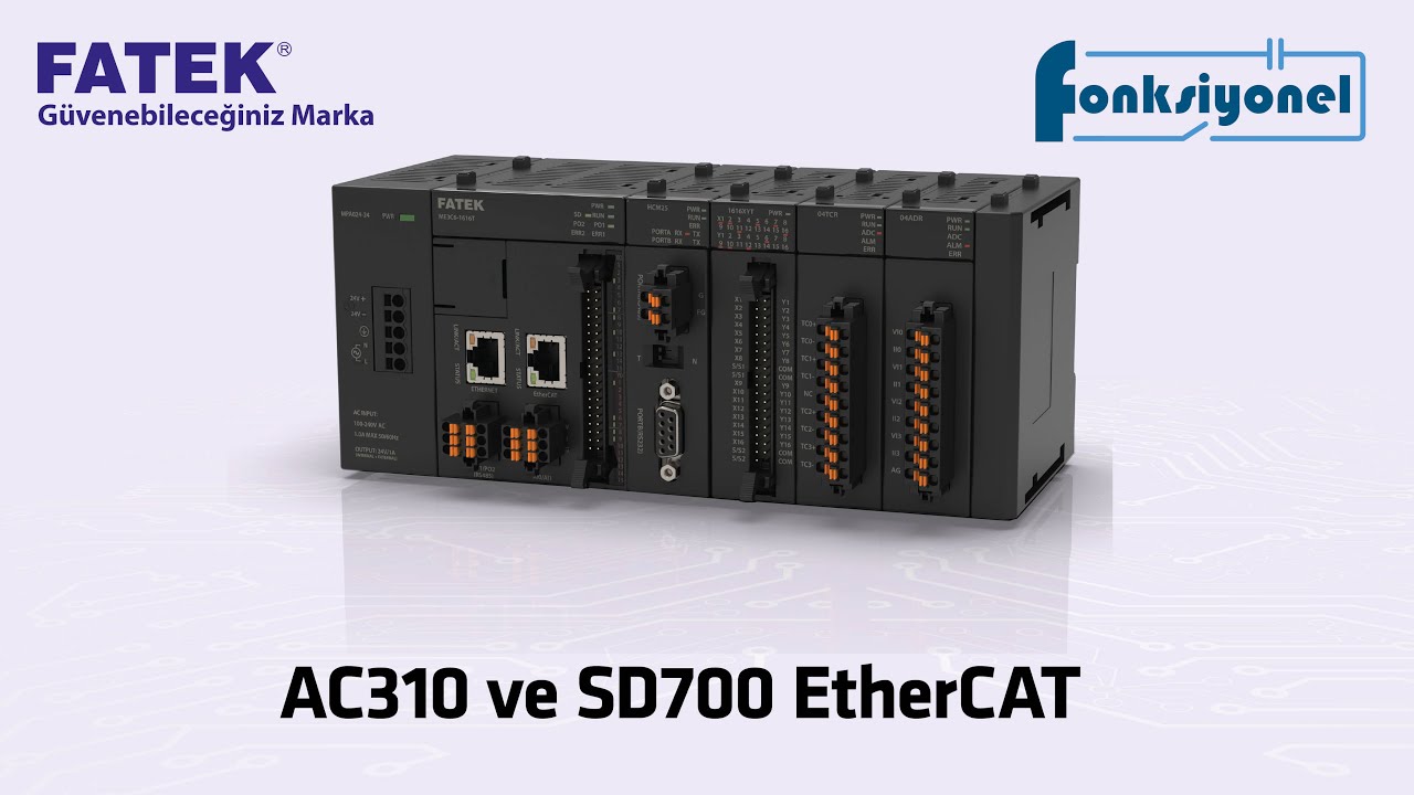 32 - MPLC ile VFD ve Servo Sürücü EtherCAT Haberleşme (AC310 ve SD700)