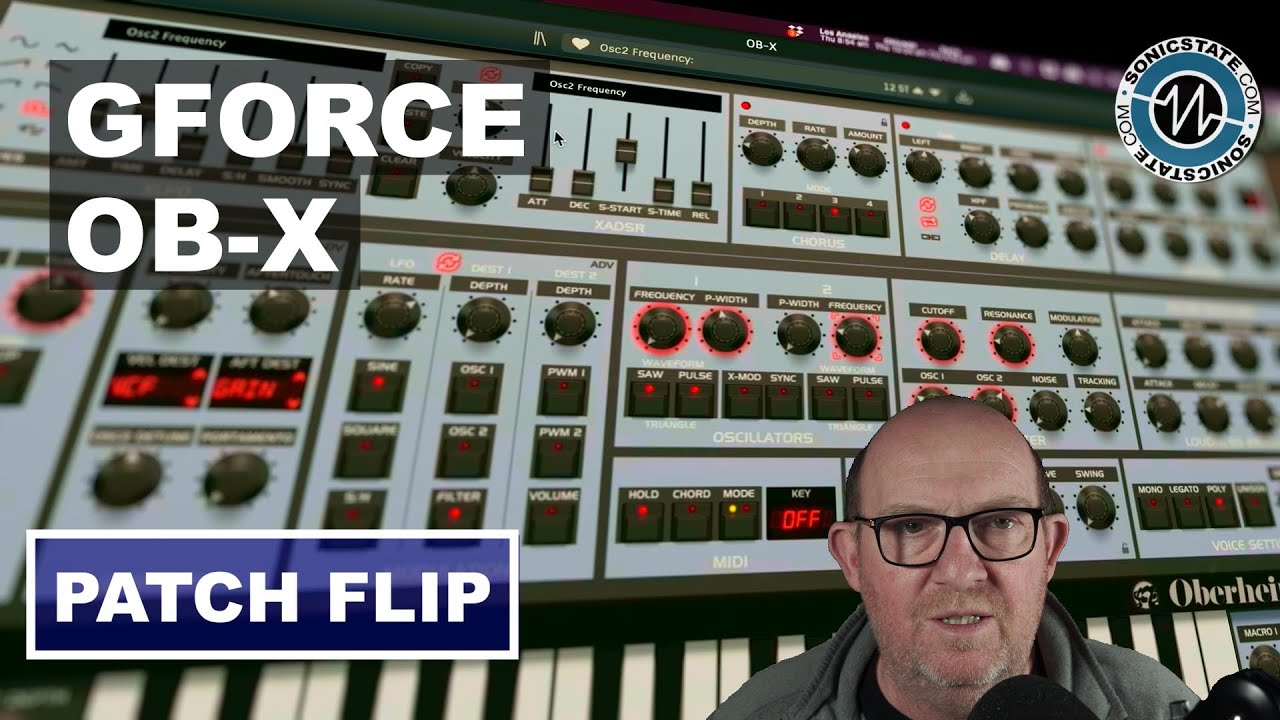 GForce Software OB-X Plug-in - Patch Flip Sonic LAB