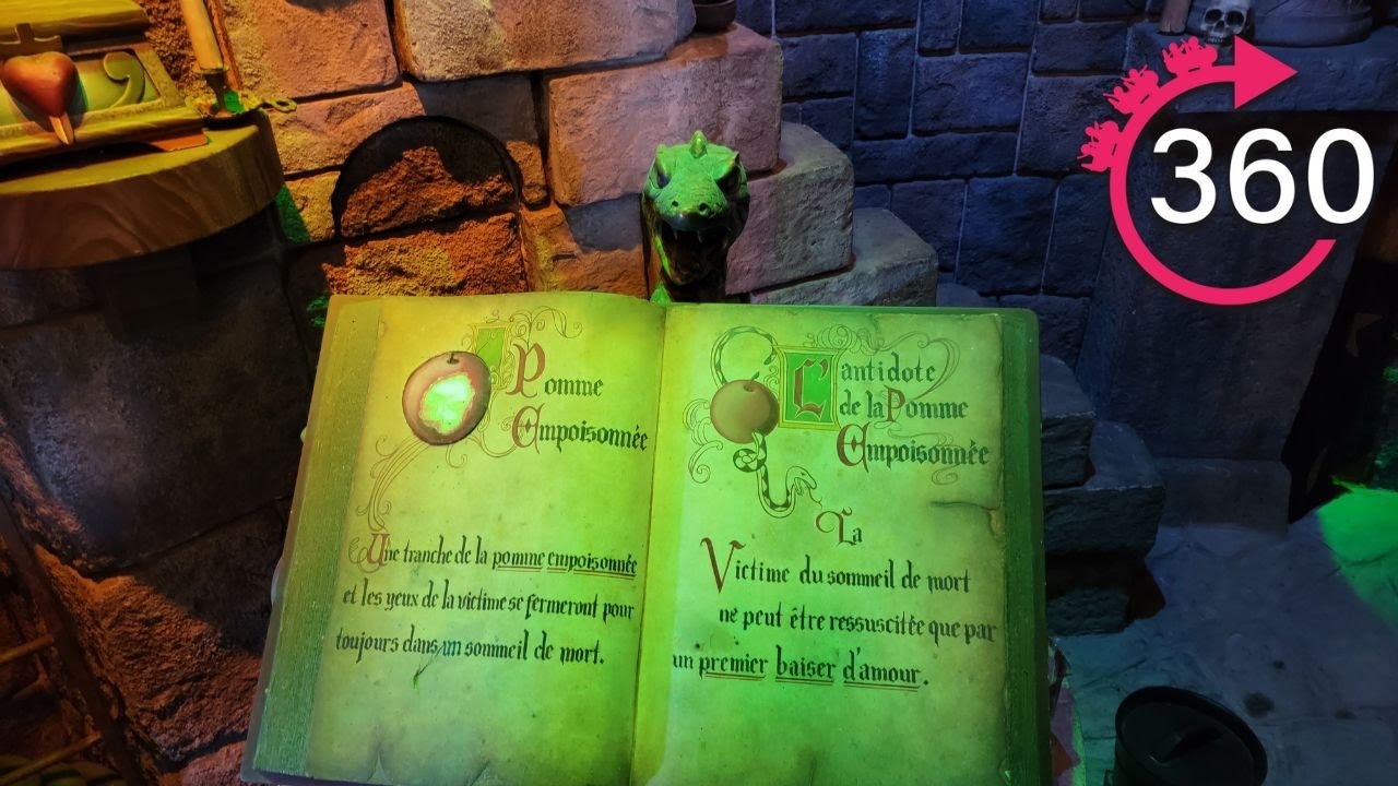 360º Ride on Snow White's Scary Adventure Dark Ride at Disneyland Paris