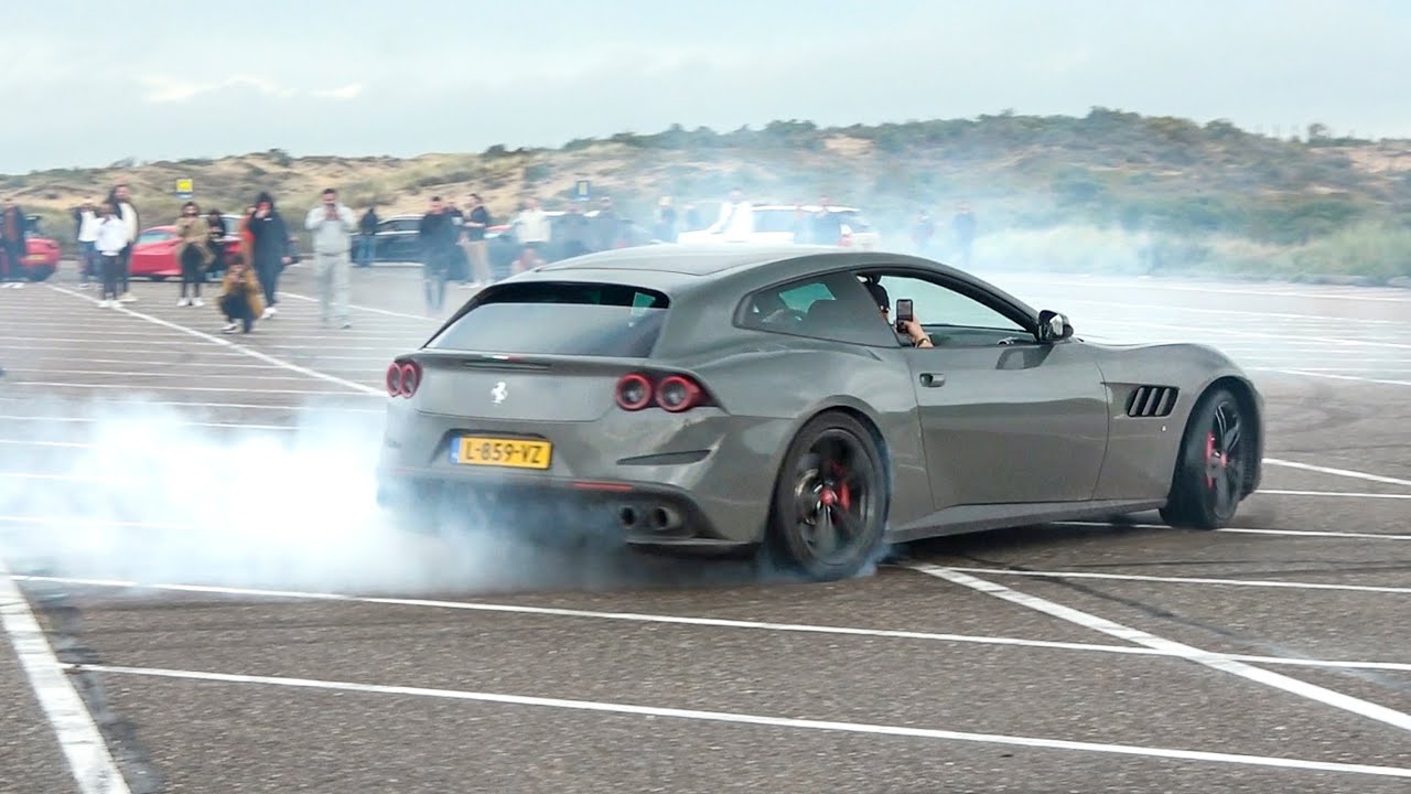 Ferrari GTC4 Lusso V12 with Novitec Exhaust - Crazy Revs, DONUTS and Accelerations!