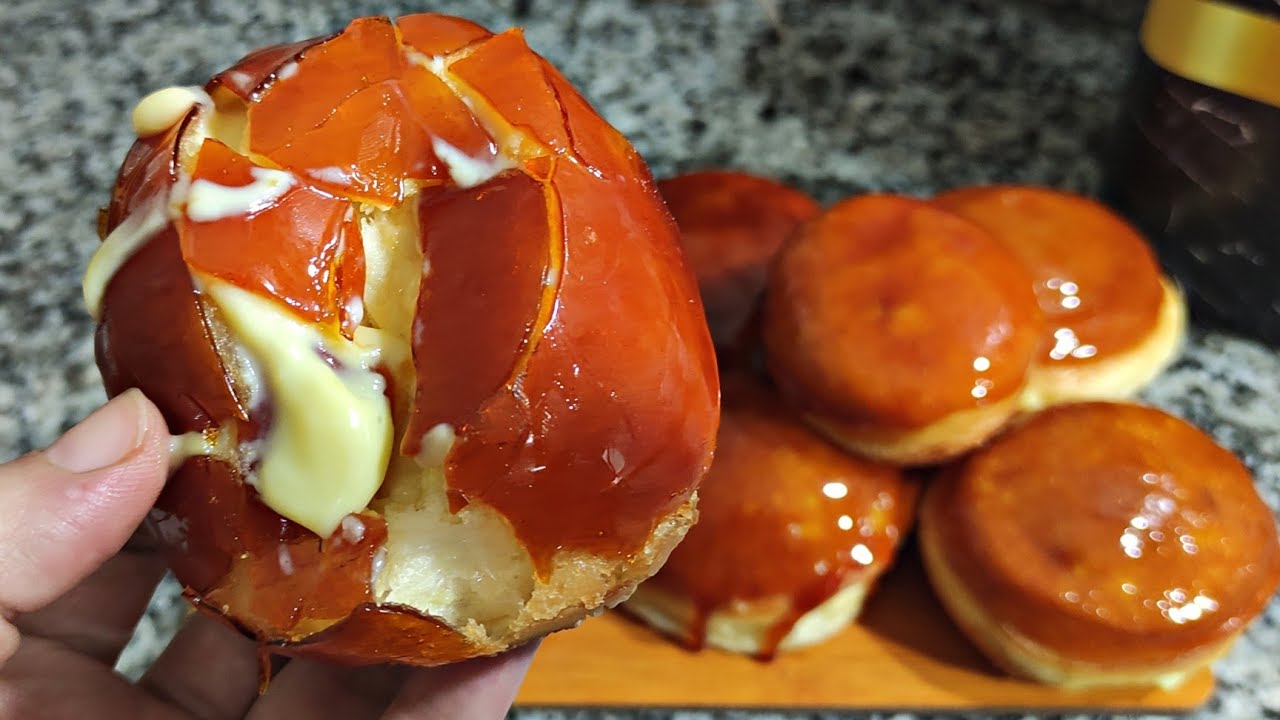 جديد📢أروع و أخف بيني🥯 بالكريمة و طبقة مقرمشة طعم إجرامي  délicieux créme 😋brûler donuts