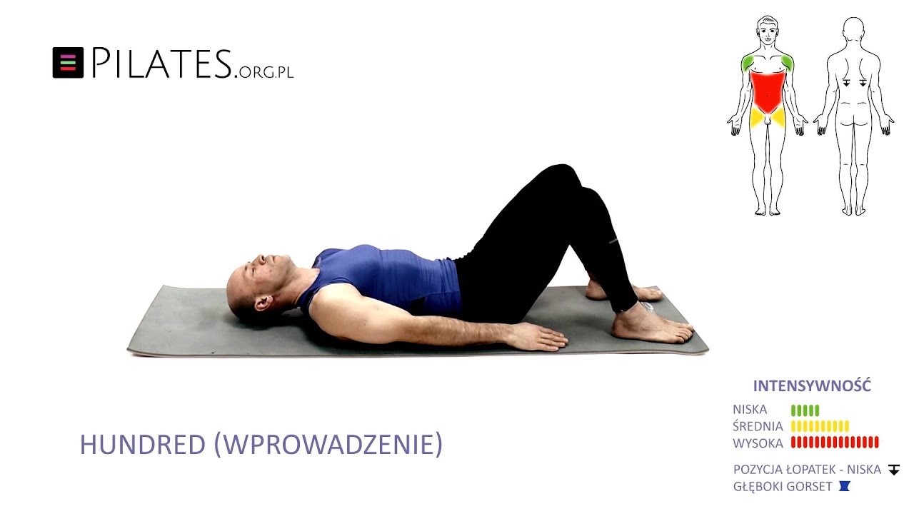 Ćwiczenia na brzuch - Pilates - Hundred (setka)wprowadzenie - Pilates Core PRO