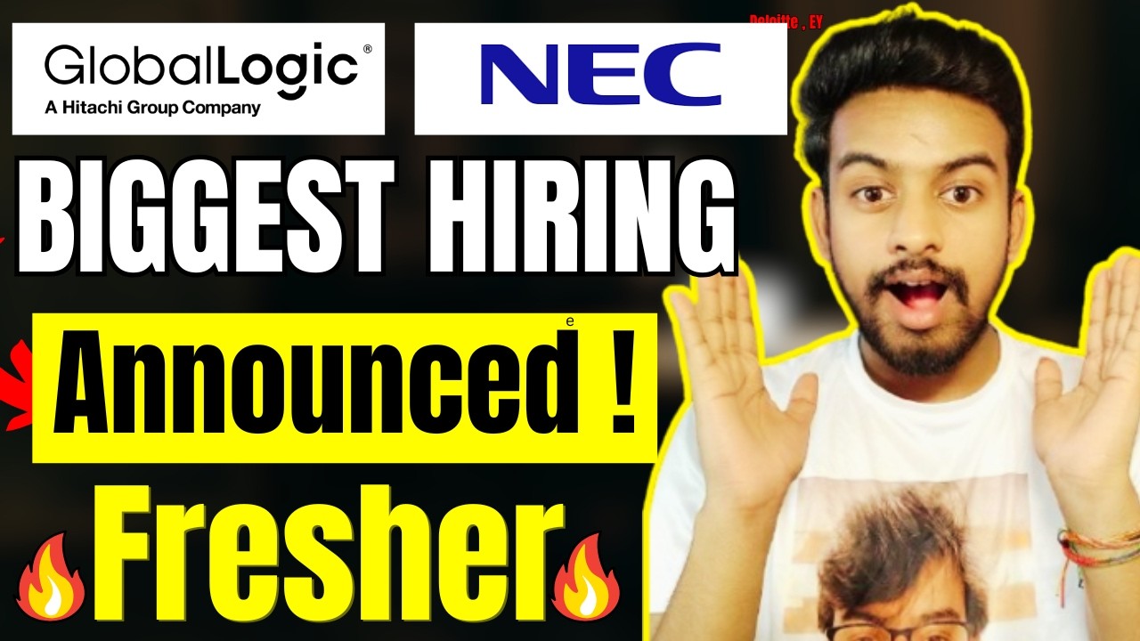 GlobalLogic, NEC Biggest Hiring | OFF Campus Drive For 2026, 2025, 2024 Batch | Fresher Jobs