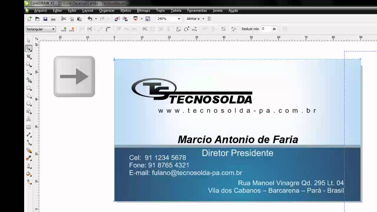Imprimindo Cartões de Visita no CorelDRAW X5