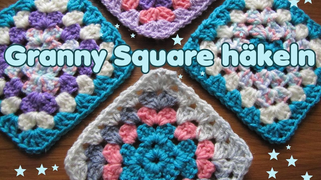 Granny Square [klassisch] mit Farbwechsel häkeln -Tutorial