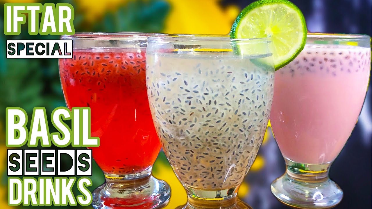 Iftar Special Drinks | Basil Seeds Drinks | Refreshing Drinks | Ramadan Special 🌙