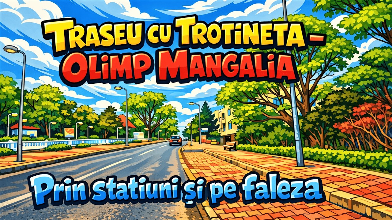 TRASEU CU TROTINETA OLIMP MANGALIA PRIN STATIUNI SI PE FALEZA