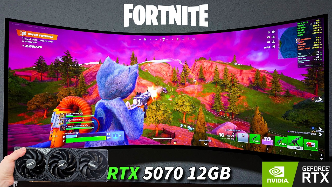 Fortnite | RTX 5070 12GB | Ryzen 7 9800X3D | LG UltraGear 39