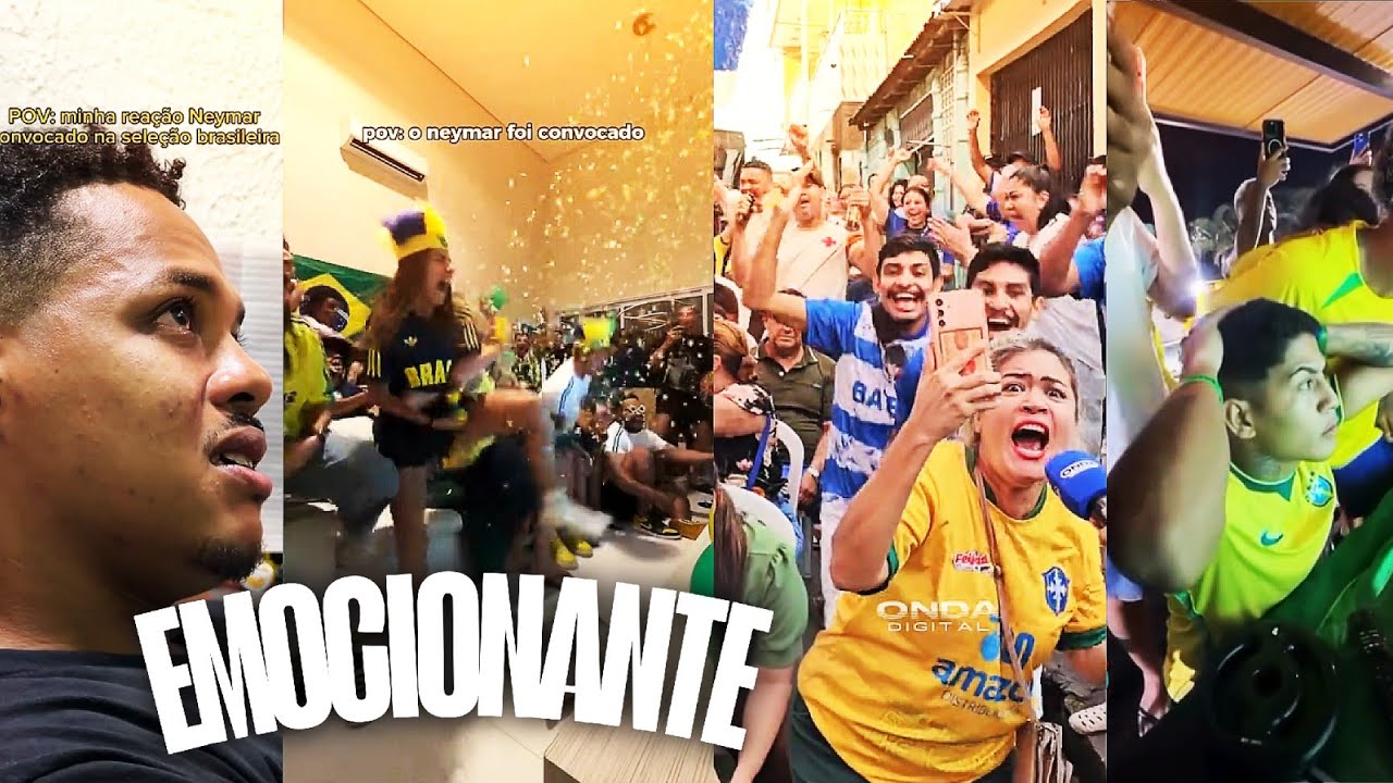 REA&Ccedil;&Otilde;ES DAS PESSOAS COM A CONVOCA&Ccedil;&Atilde;O DO NEYMAR, EMOCIONANTE 