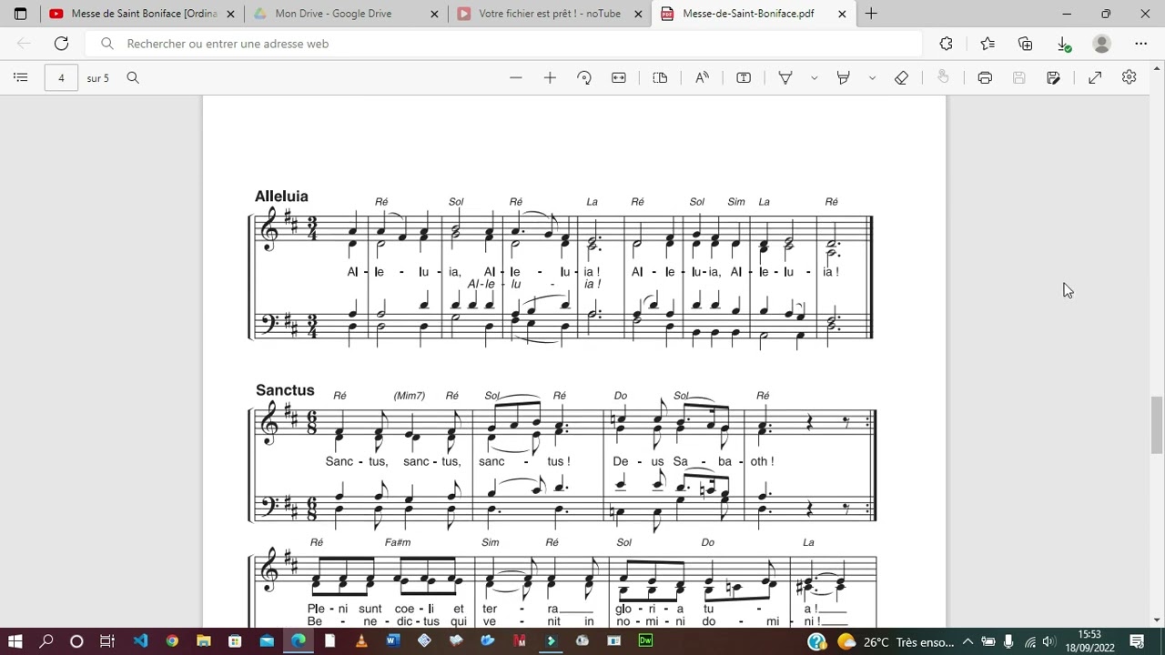 MESSE COMPLETE DE SAINT BONIFACE DE M.WITTAL