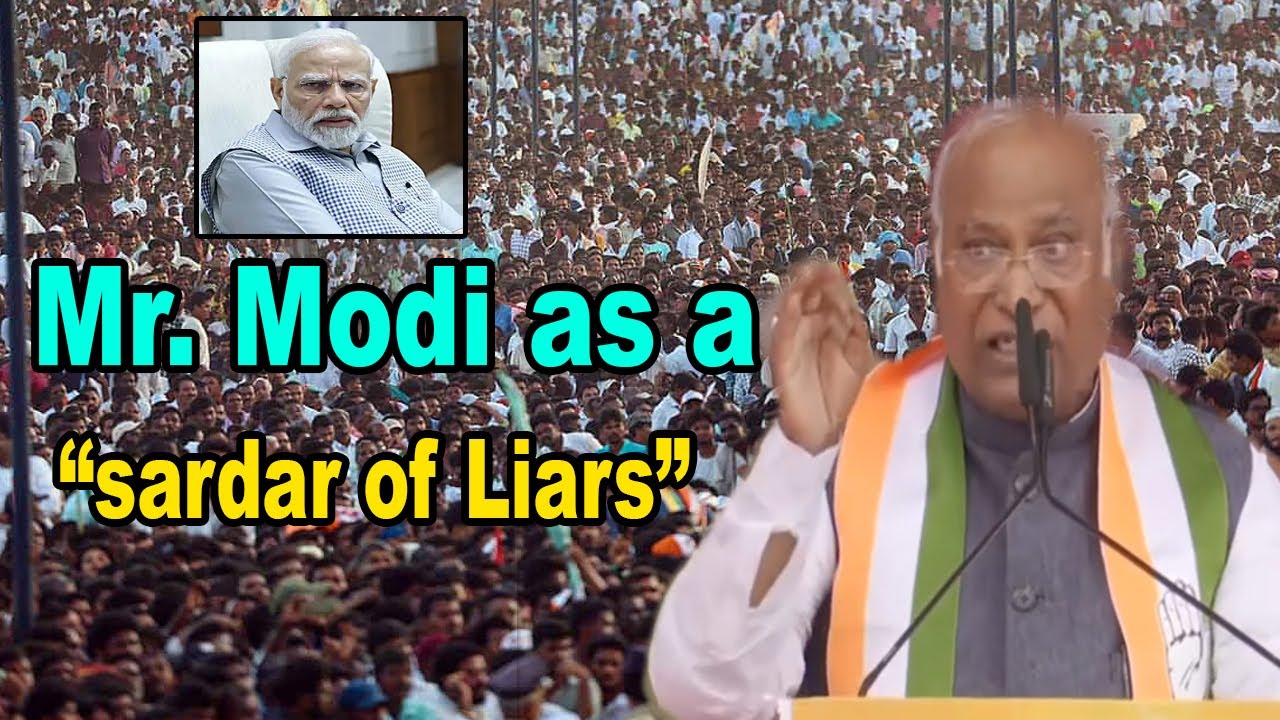 Mallikarjun Kharge Excellent Speech At Congress Public meeting at Chittorgarh Rajasthan | MODI