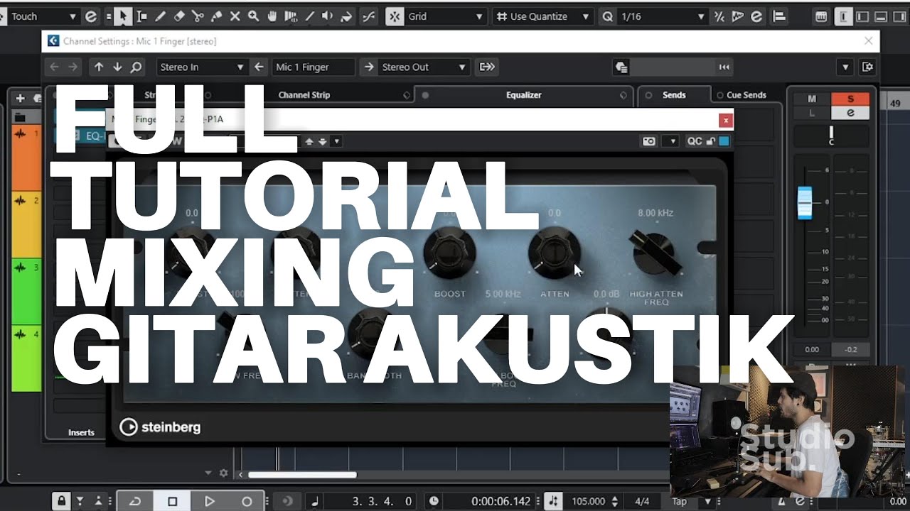 Full Tutorial Mixing Gitar Akustik di Cubase, Start to Finish (No Cut)