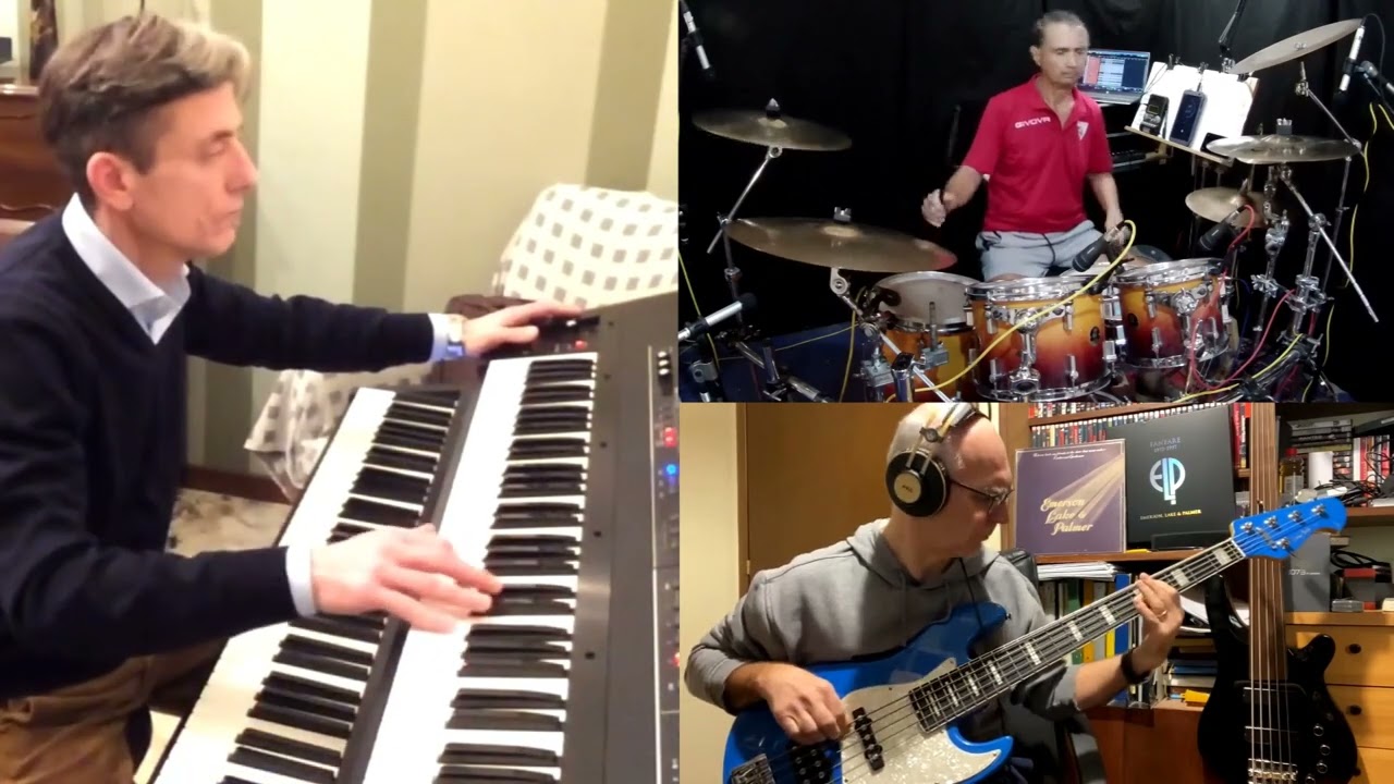 EMERSON LAKE & PALMER -  HD TARKUS / stones of years - Keyboards ,bass, drums Virtual remote band