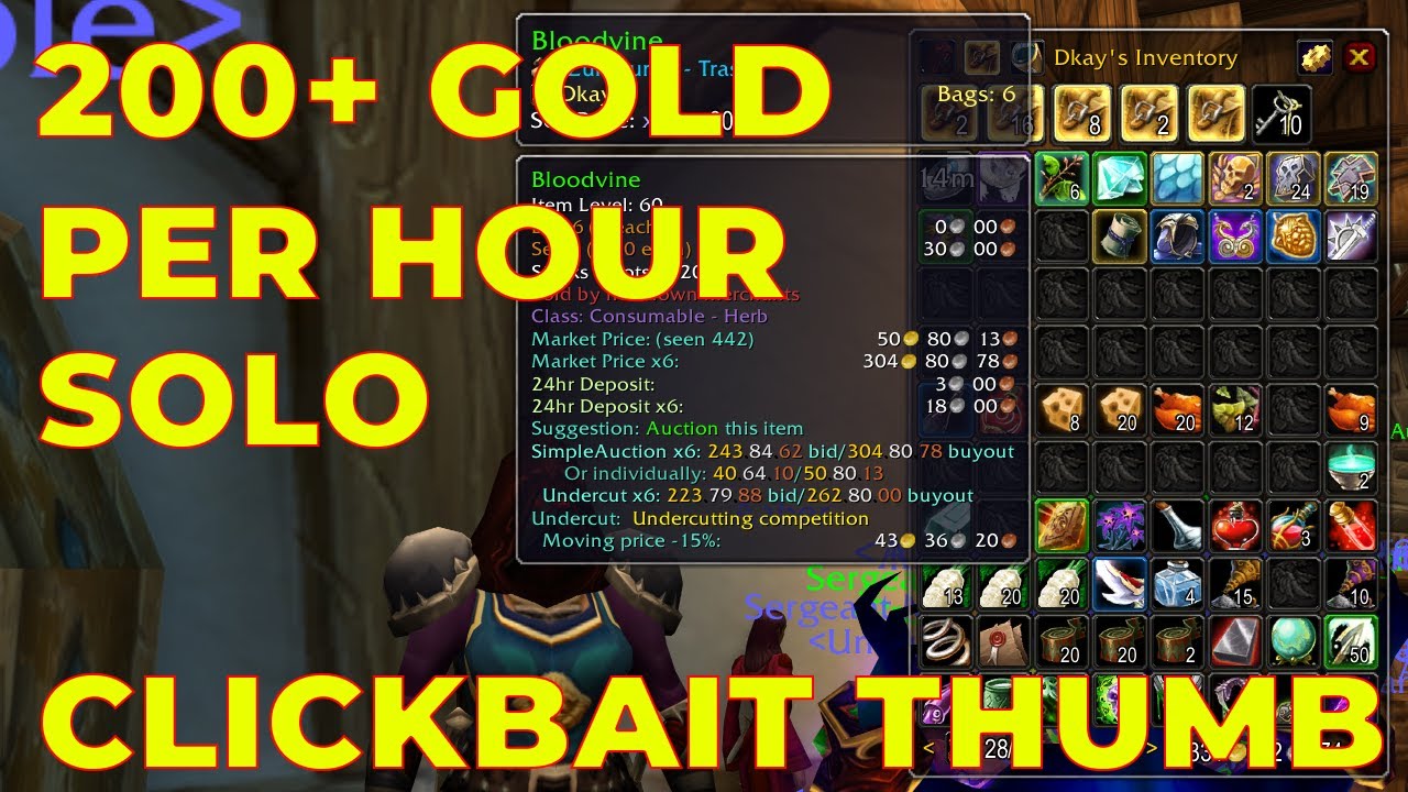 SOLO Zul 'Gurub (ZG) Rogue farm herbalism bloodvine guide, 200g+ per hour