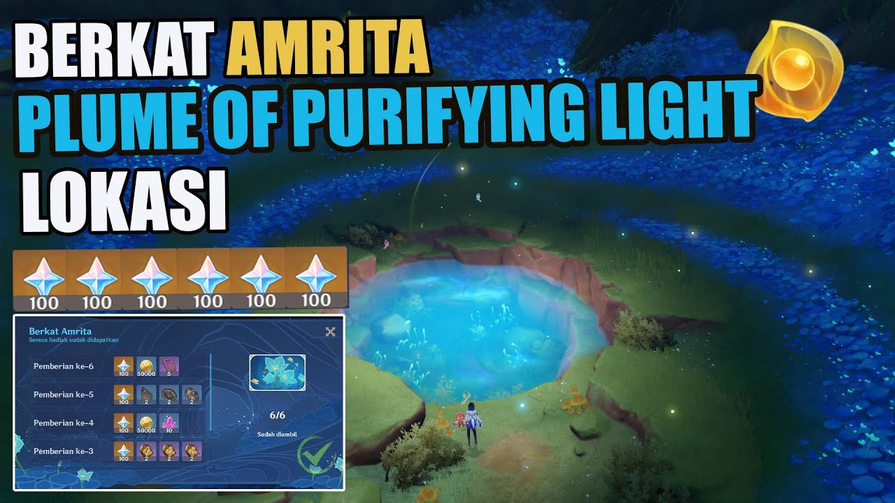 Quest Dunia Hati Amrita | Plum of Purifying Light Lokasi 【Genshin Impact】