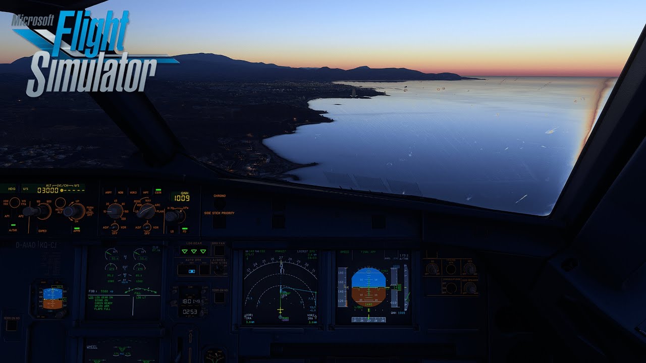 MSFS | Stunning Sunset Approach into Heraklion | Fenix + FSRealistic | 4K