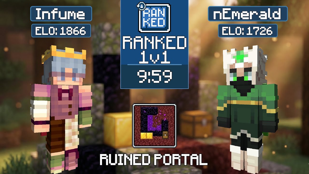 Infume vs nEmerald | MCSR Ranked | Ruined Portal Seed