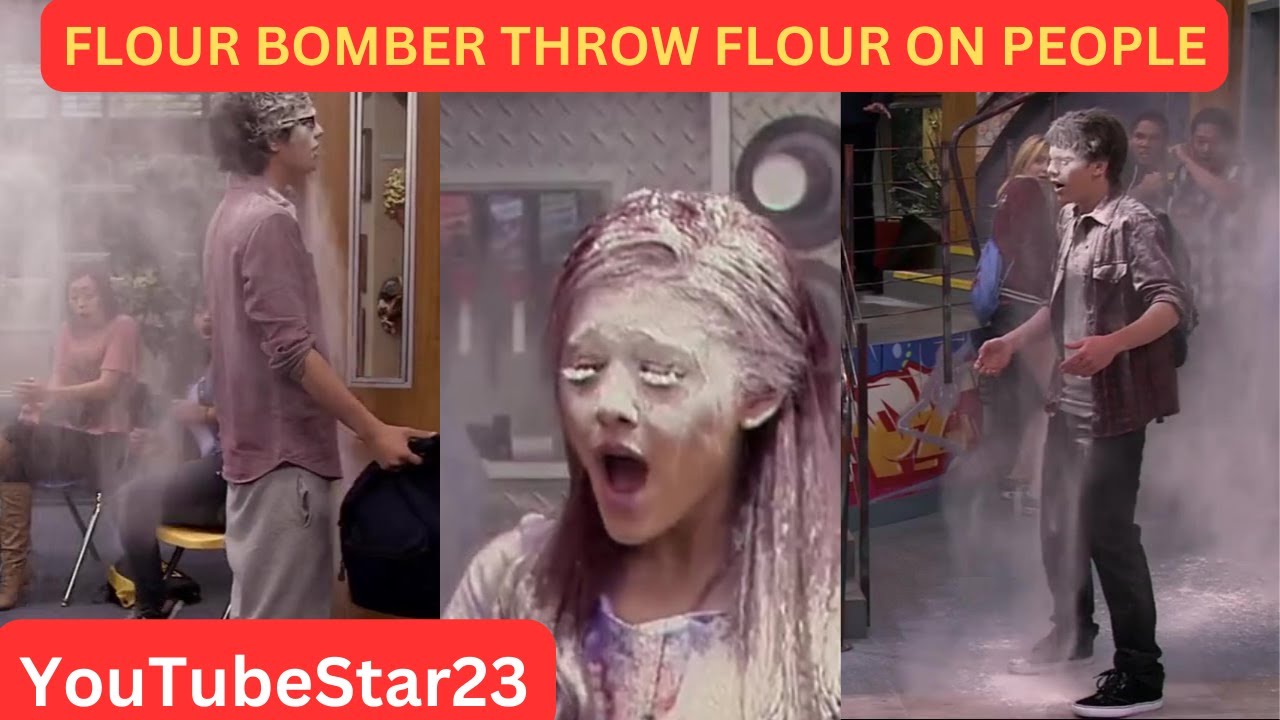Flour bomber throw flour on people in (HAHS) on Victorious (Part 3)