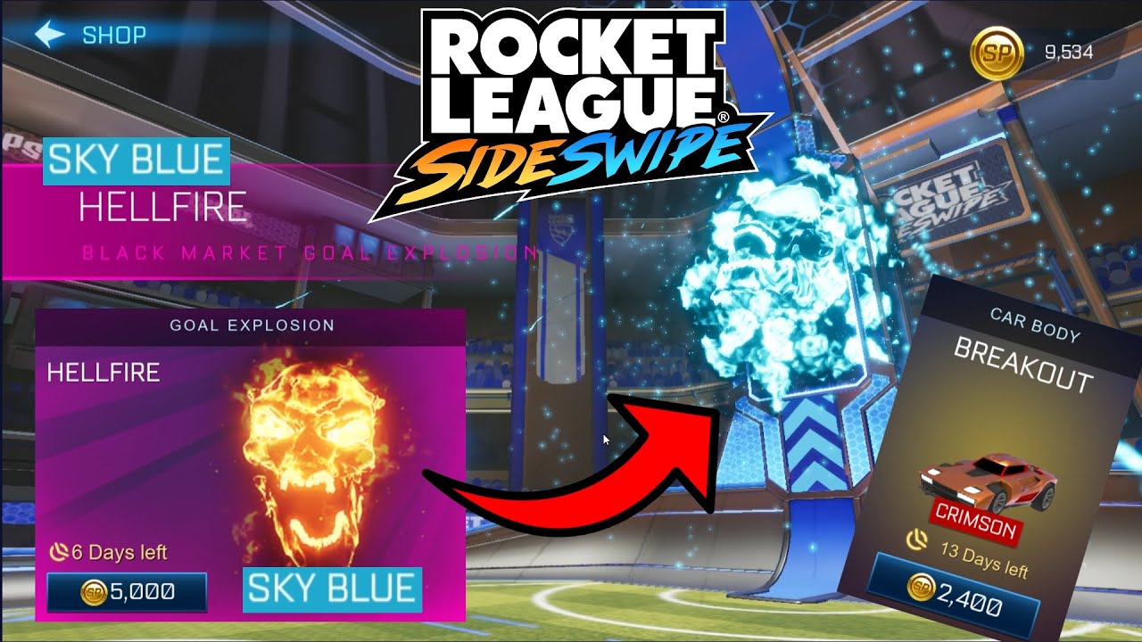 *NEW* PAINTED HELLFIRE and PAINTED BREAKOUT In Rocket League Sideswipe!