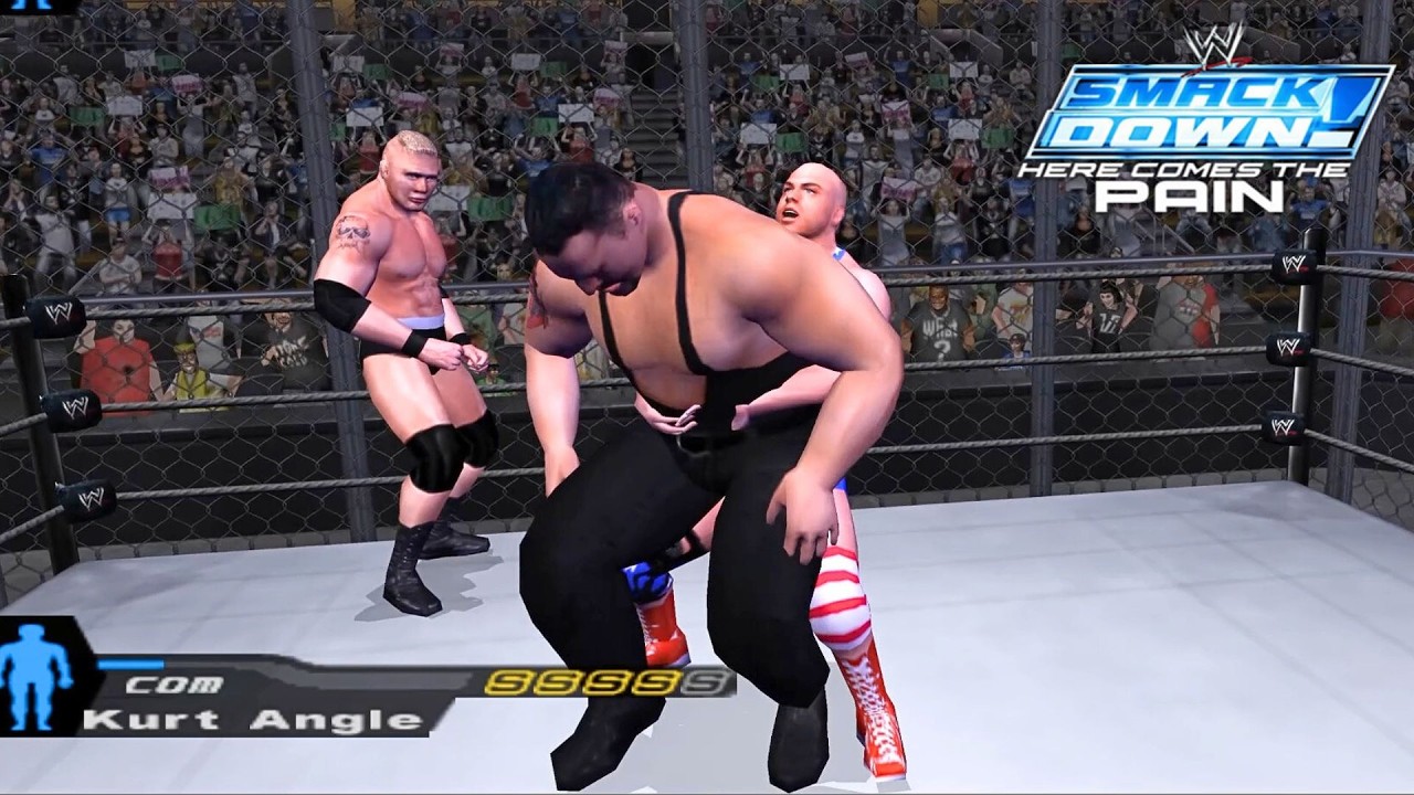 Big Show vs Brock Lesnar vs Kurt Angle | Hell In A Cell | WWE Smackdown Here Comes The Pain