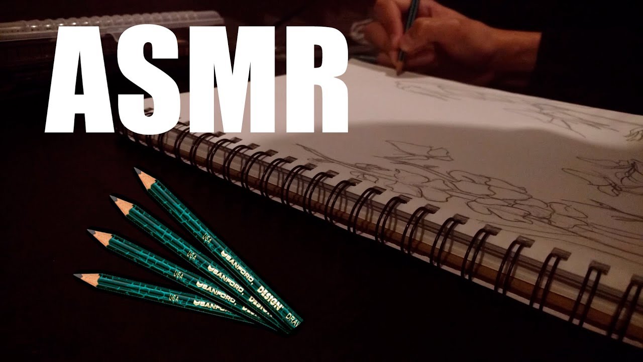 ASMR drawing relaxing sounds (no talking) | dibujando sonidos relajantes (sin hablar)