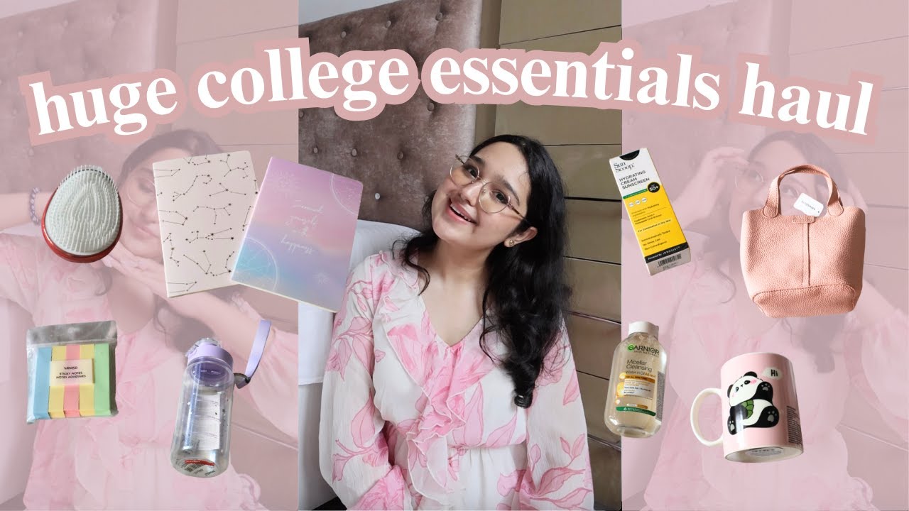 HUGE COLLEGE ESSENTIALS HAUL from miniso 💓 & 50k subs GIVEAWAY 🪩