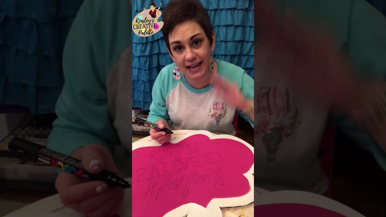 Lettering Template Workshop | How to Letter a Door Hanger | Kinsley's Creative Palette