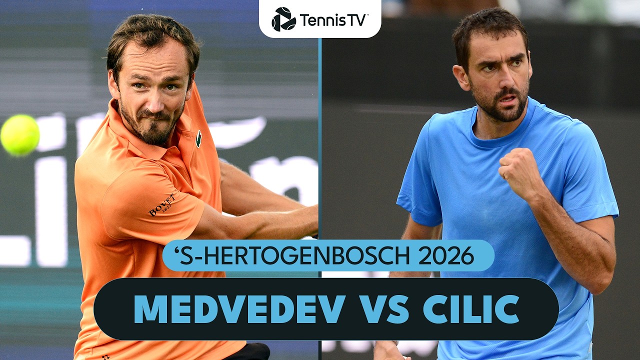 Medvedev Takes On Cilic For A Spot In The Semi-Finals 💪 | &rsquo;S-Hertogenbosch Highlights