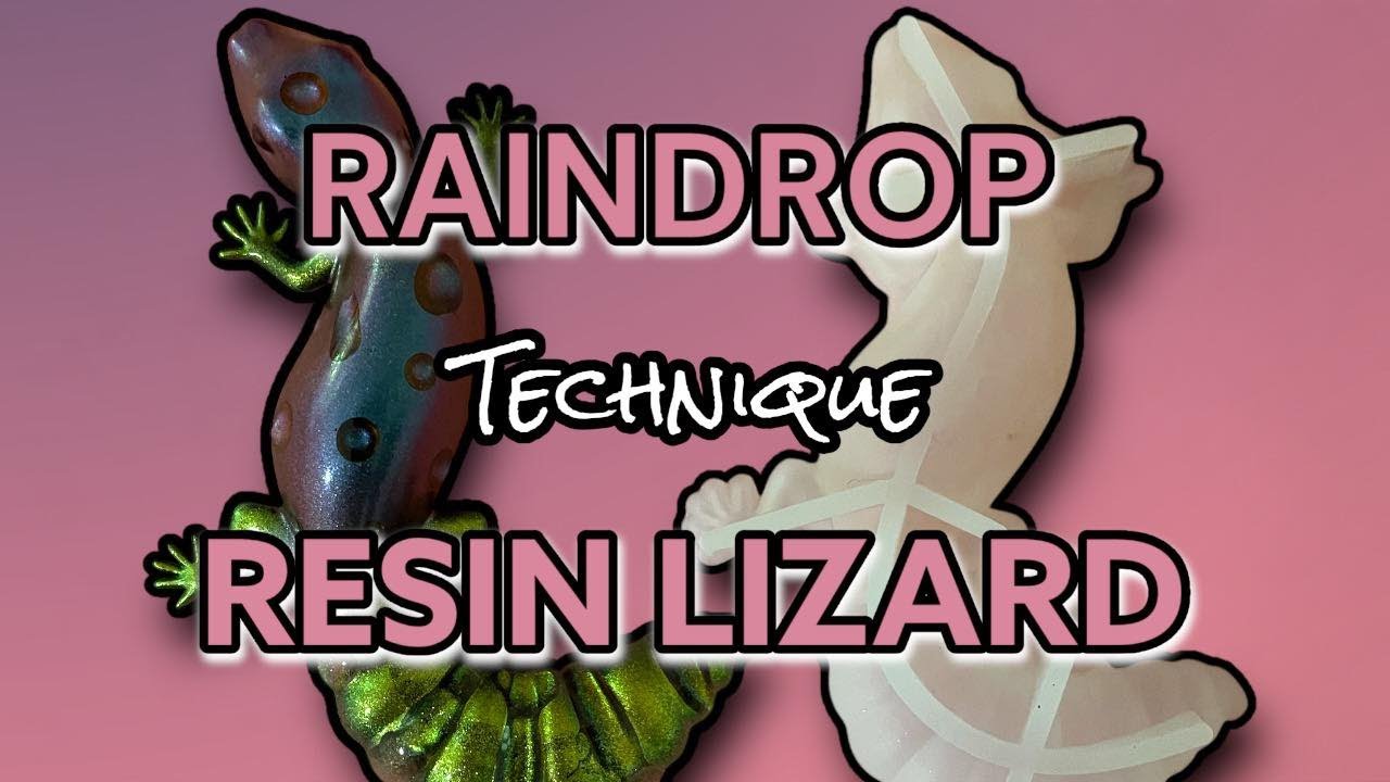2 - RAIN DROP TECHNIQUE on this little Resin Lizard!