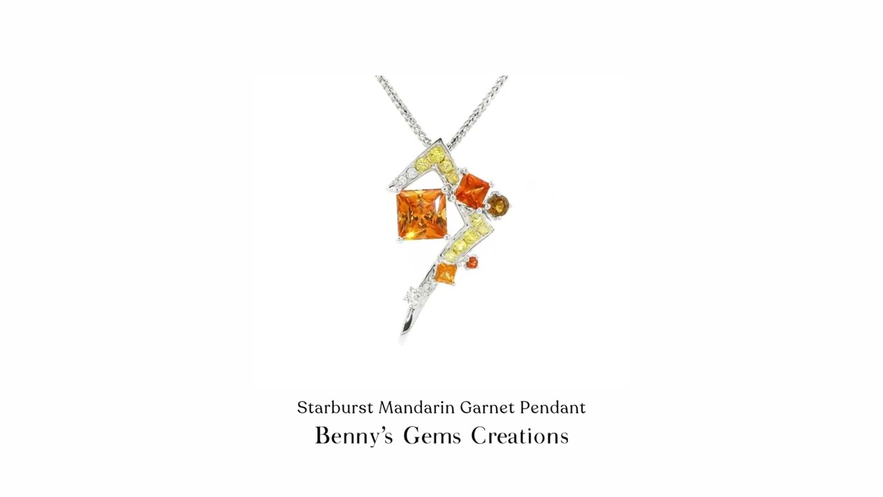 Starburst Mandarin Garnet Pendant