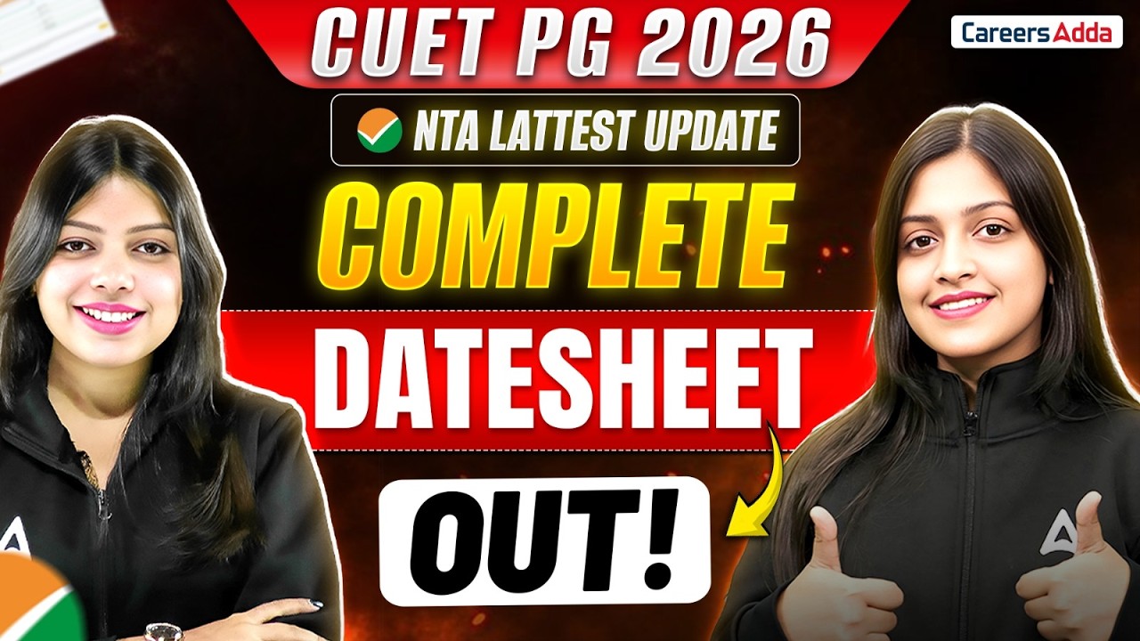 CUET PG Exam Date 2026 | CUET PG Date Sheet 2026 OUT Update | Official Exam Schedule Released