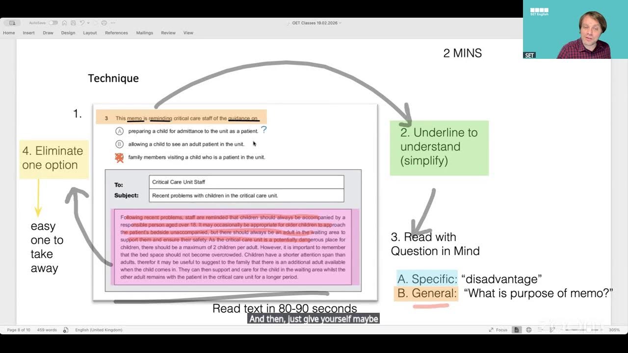 OET Reading Part B: Introduction